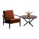 Mid-century easy chair in teak and cane circa 1970