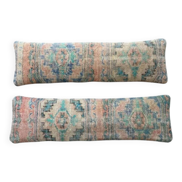 Lot de 2 housses de coussin turque vintage 36x119 cm