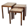 Danish nesting tables in rosewood and ceramic by Willy Ryomgard, Mo.