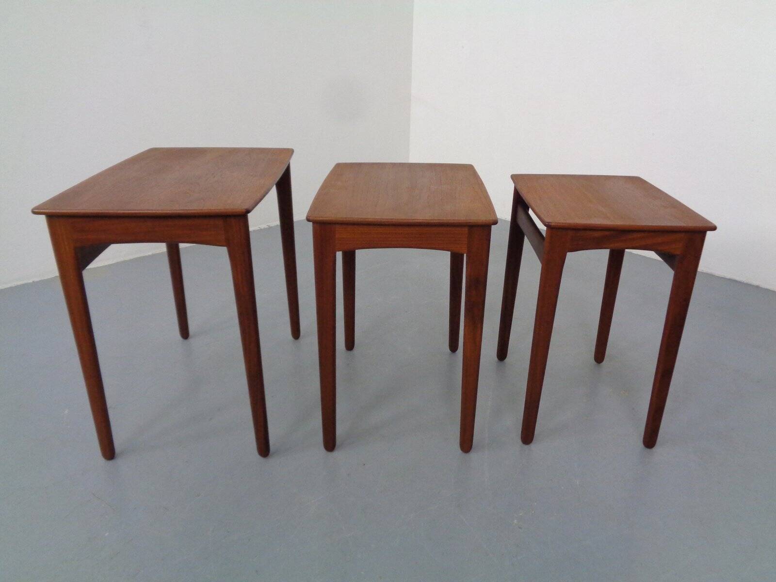 Danish Teak Nesting Tables, 1960s, Set of 3