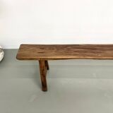 Antique bench in solid walnut