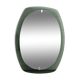 Vintage space age large smoked green glass mirror by veca