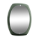 Vintage space age large smoked green glass mirror by veca