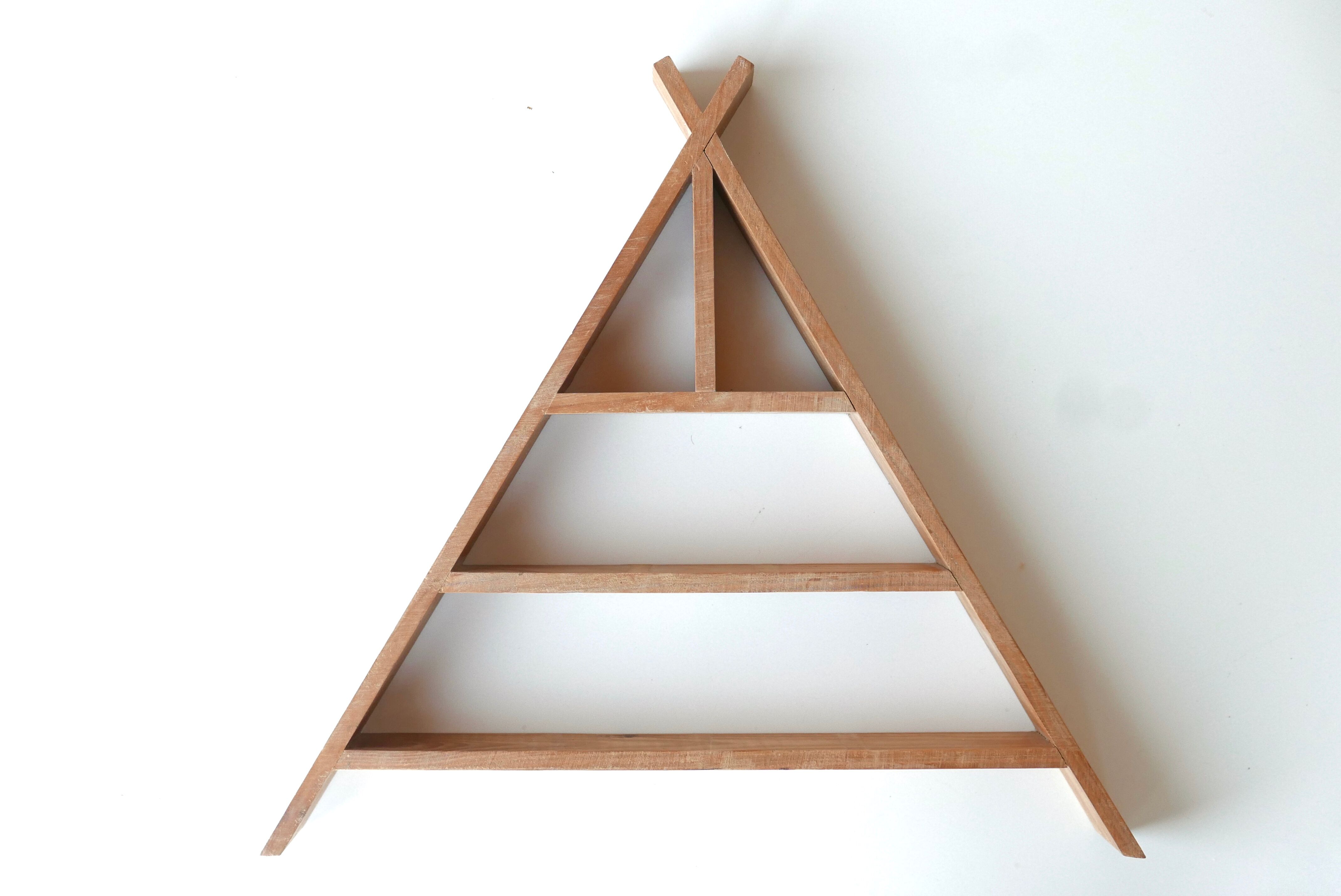 Wooden tipi wall mount, 70s
