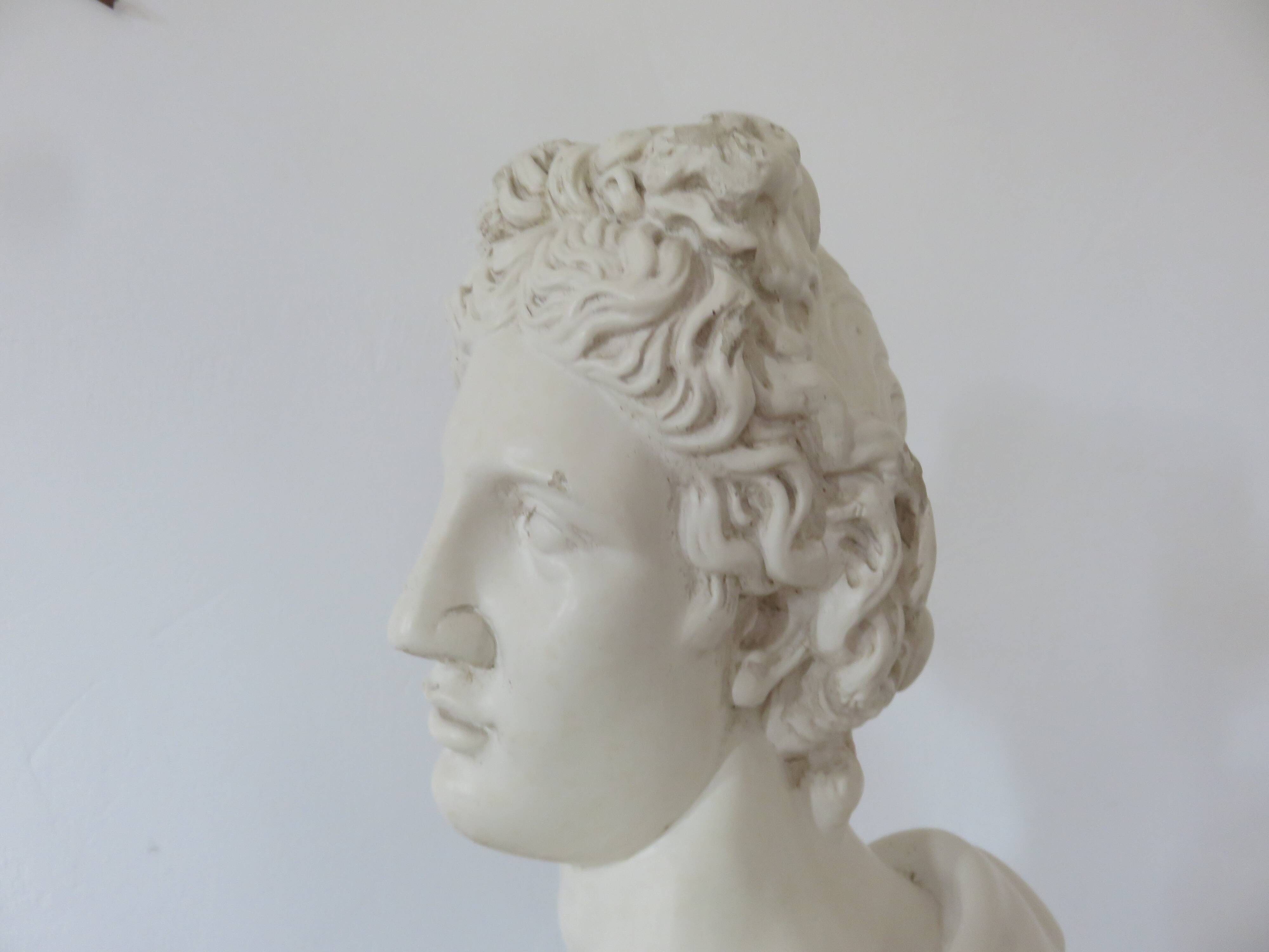 Plaster bust "apollo" 52cm. early 20th century