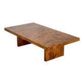 Table basse vintage par Smania en bois de noyer.
