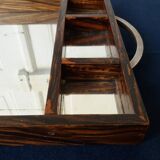 ART DECO TRAY IN WOOD AND MIRRORS