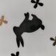 Large square dish RB Bernarda with animal decoration.