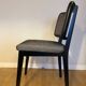 Two Red Edition Chairs in Black Oak and Caviar Fabric