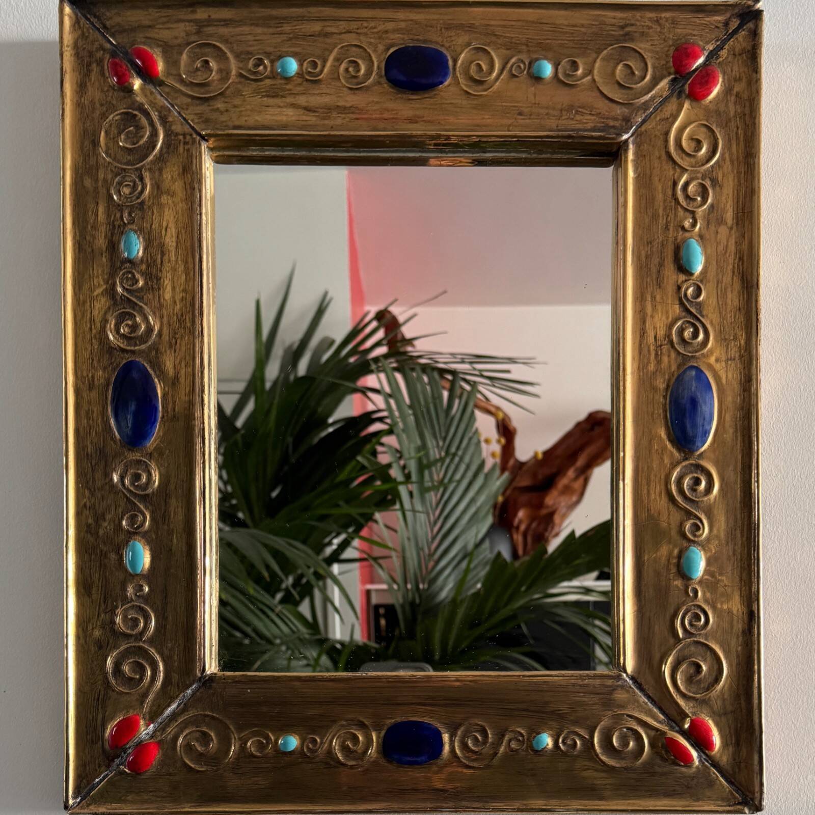 20th century ceramic mirror by François Lembo