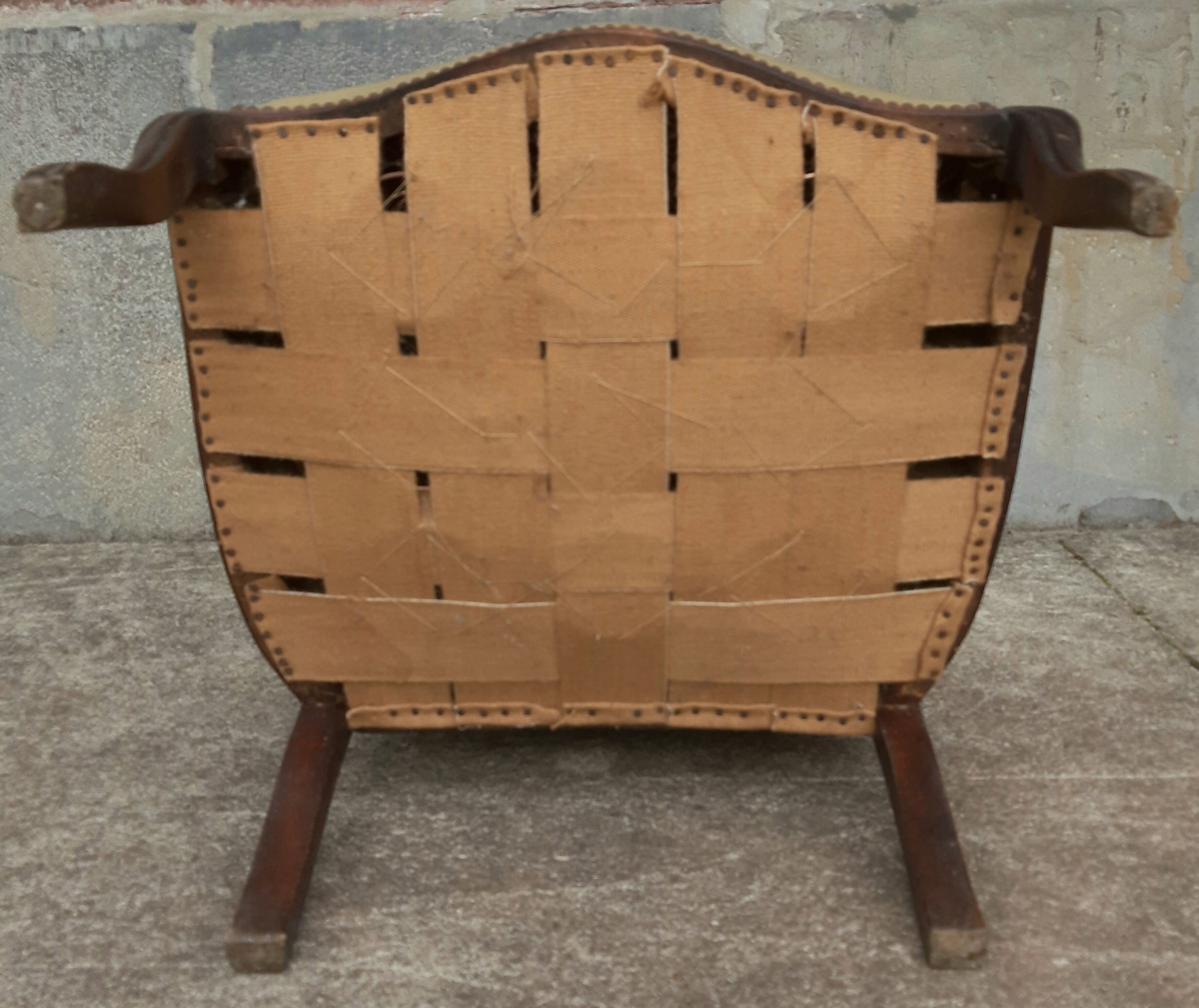 Armchair Voltaire XIX th, mahogany