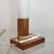 Lampe à poser laiton verre opalin 1970s
