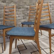 Set of 4 vintage Scandinavian chairs from the 1960s.