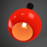 Suspension en verre rouge du milieu du siècle