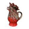 Red ceramic rooster pitcher/vase