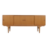 Danish minimalist sideboard in light oak, 1960s