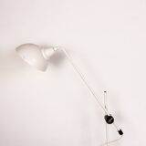 Tilting desk lamp in white metal 1960.