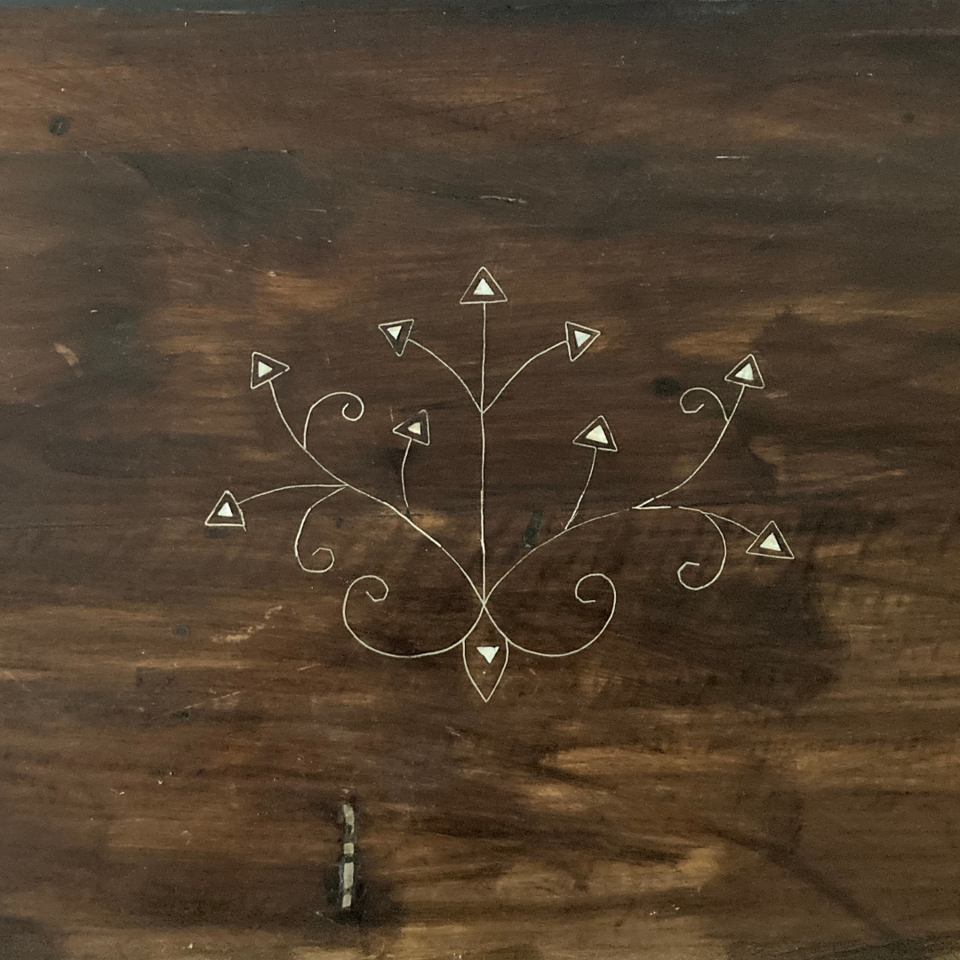 19th century Syrian, mother of pearl inlay marquetry wedding cabinet or chest