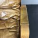 Swedish leather bentwood lounge chair by Jan Bengstsson, 1970s