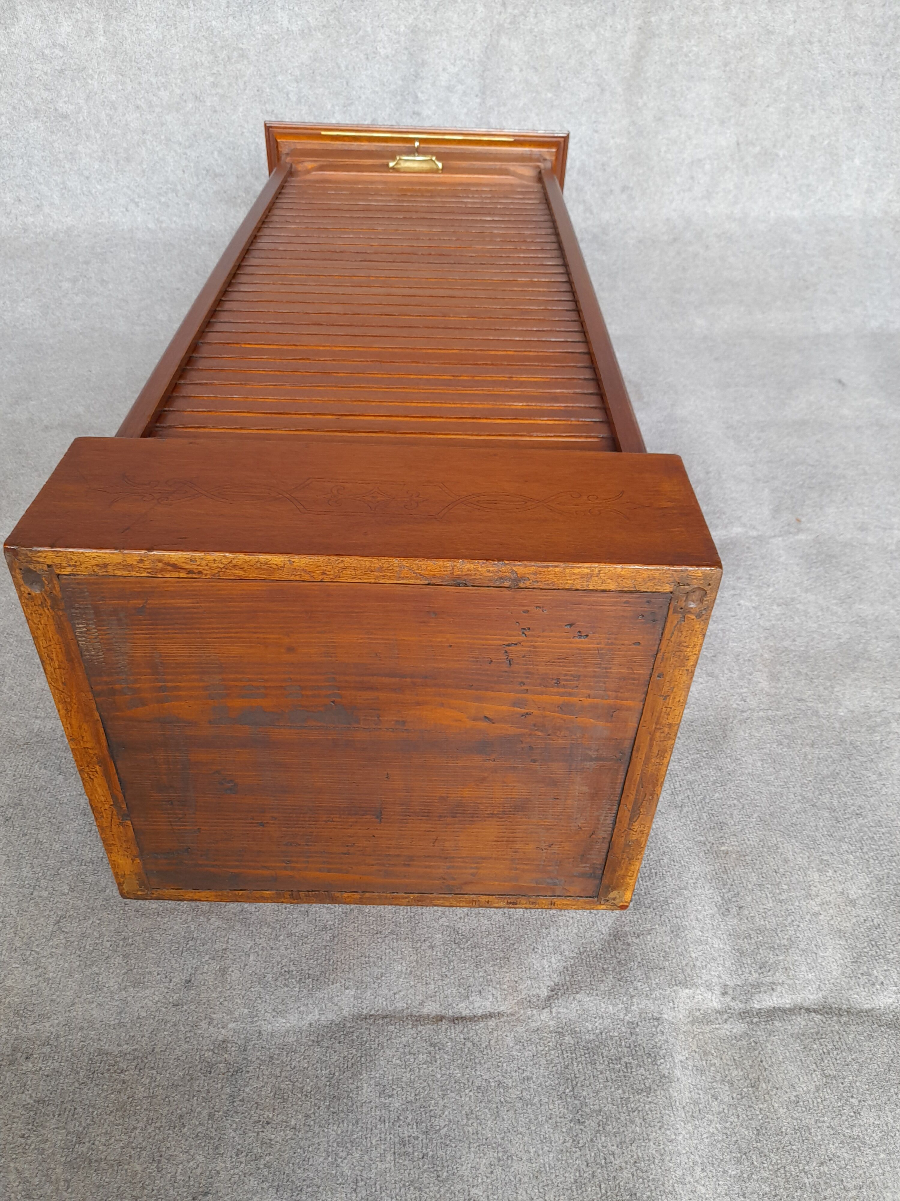 Filing cabinet with curtain and art nouveau desk