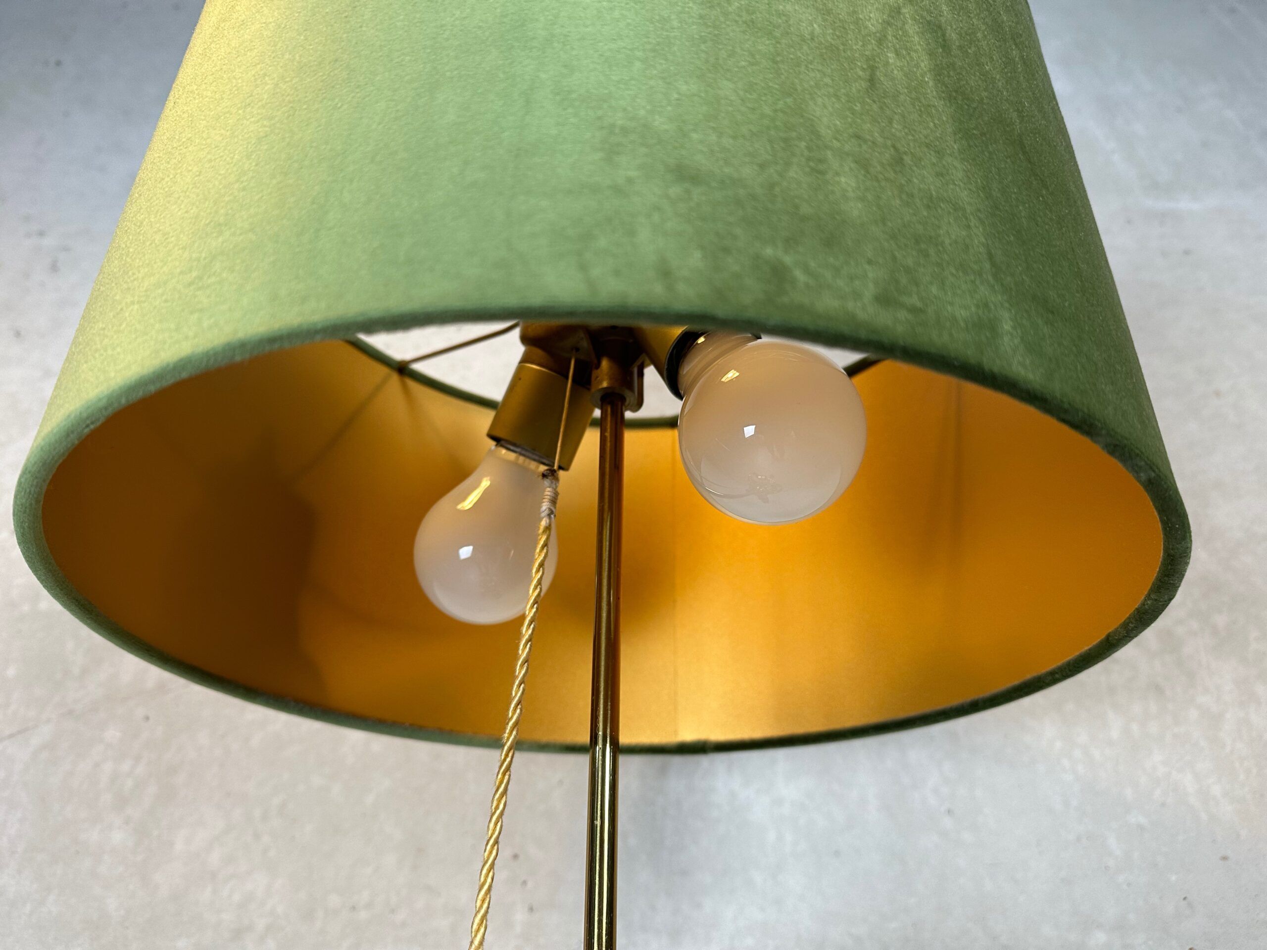 Vintage brass faux bamboo floor lamp