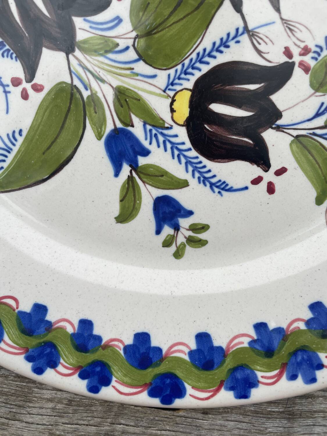 Grande assiette murale oiseau