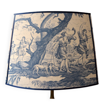 Lampshade in toile de Jouy fabric, Greek goddess Diana the huntress.