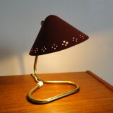 Vintage bedside lamp red 1950