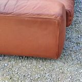 Pair of armchairs and De Sede sofa in cognac leather from the 70s/80s