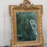 Mirror with molded pediment in Louis XVI style