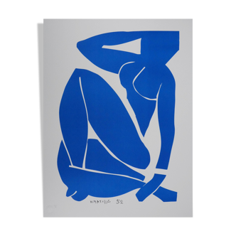 Henri Matisse: Blue Nude I, signed lithograph