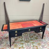 Large Louis XVI Period 18th Century Blackened Wood Flat Desk