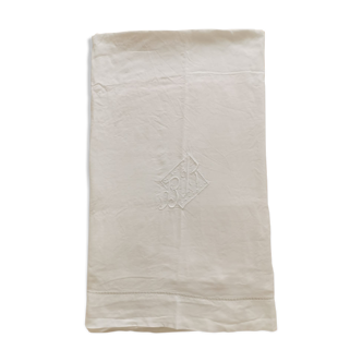 White sheet in monogrammed linen
