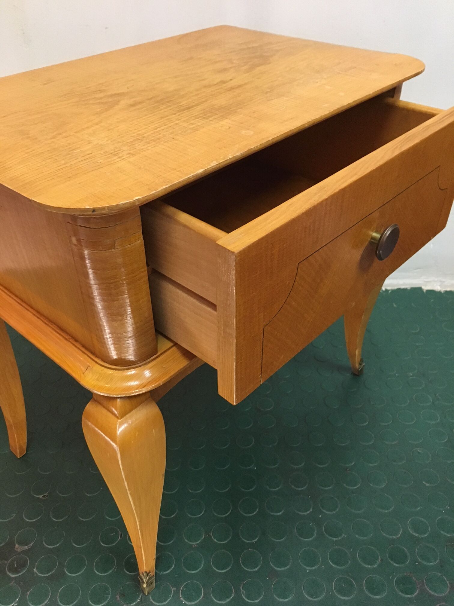 Bedside cabinet 60s light wood
