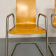 Set of 6 cantilever chairs from the Zumsteg Collection, moulded wood, 1980s.