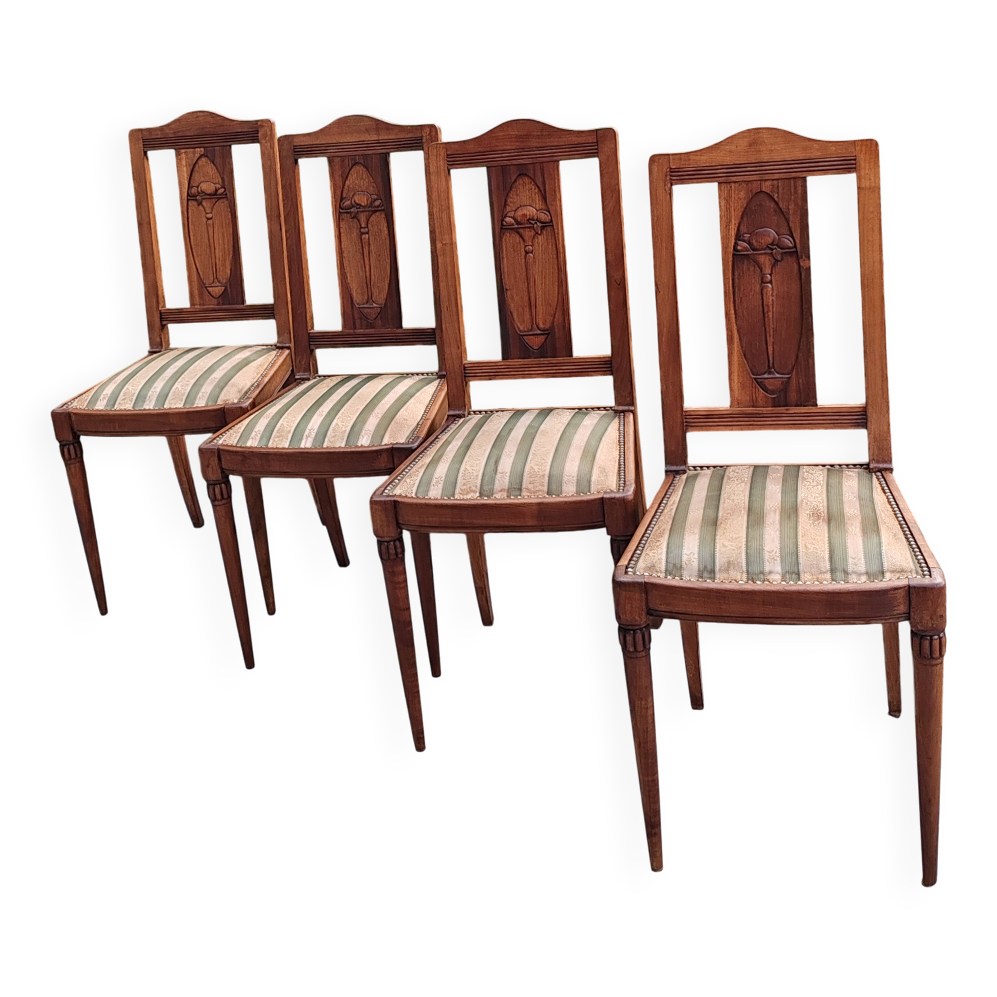 Set of 4 chairs, 1950s/1970s