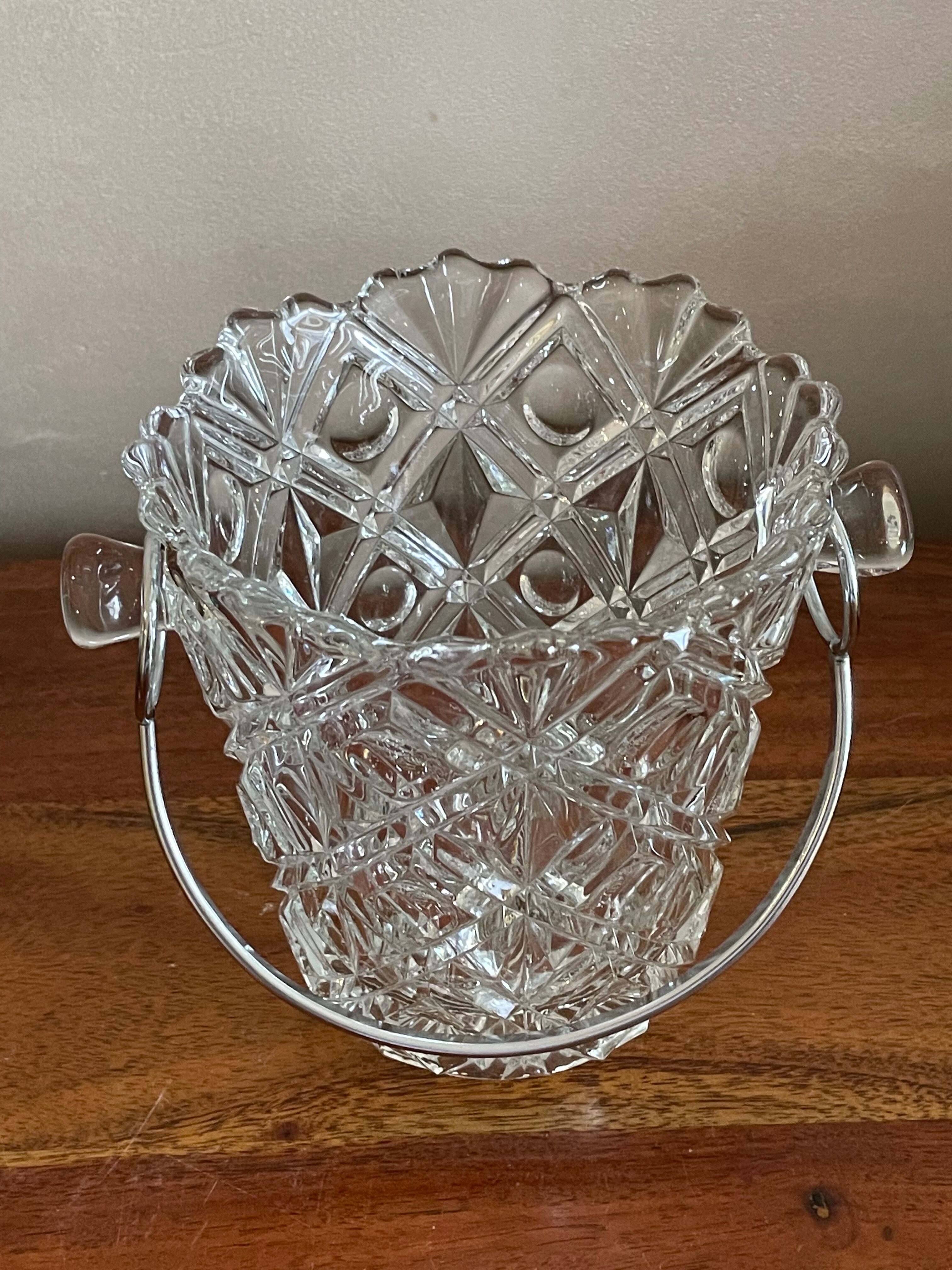 Cut glass ice bucket