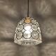 Iron ring design glass pendant lamp by Glashütte Limburg