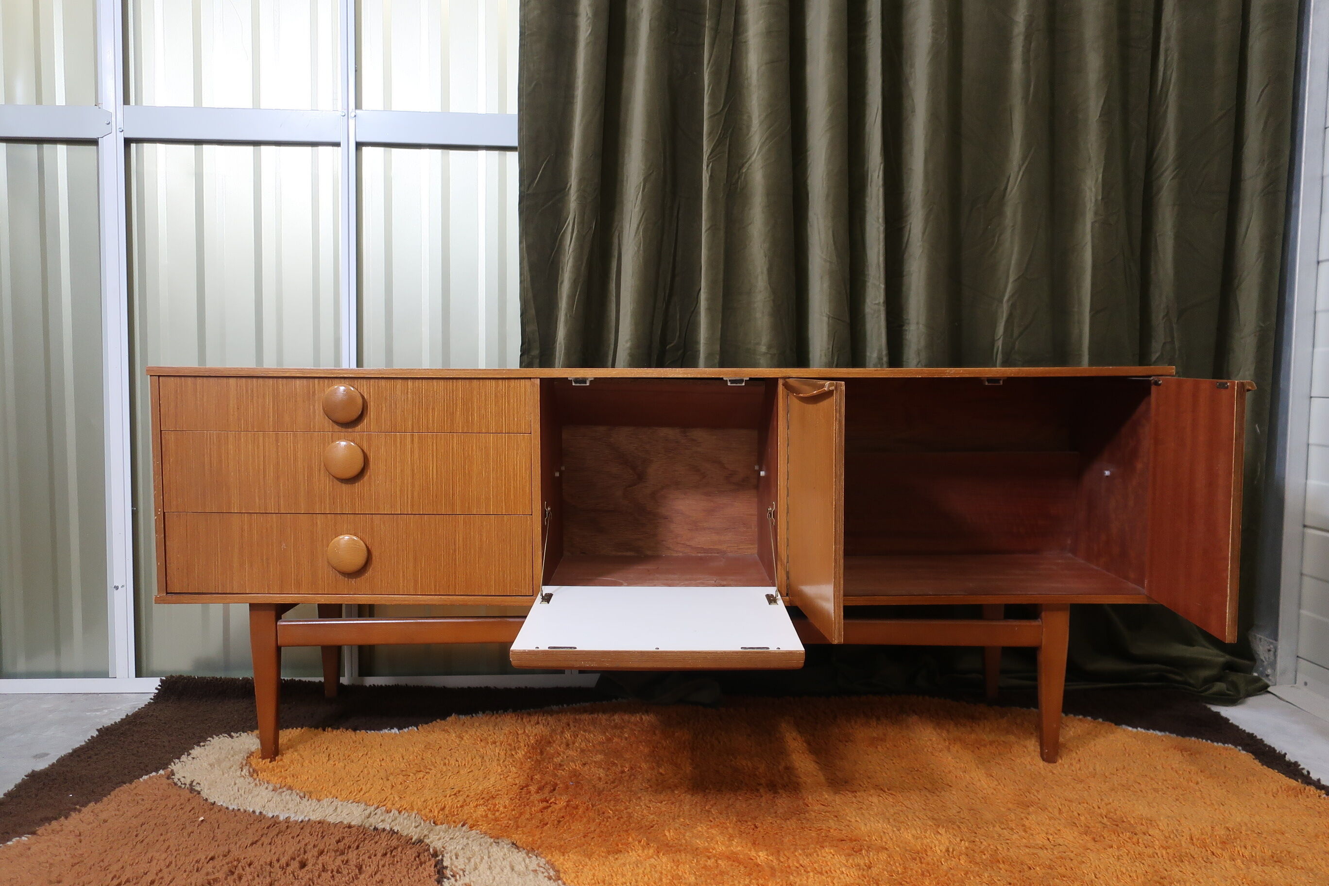 Clear teak sideboard from the 70s