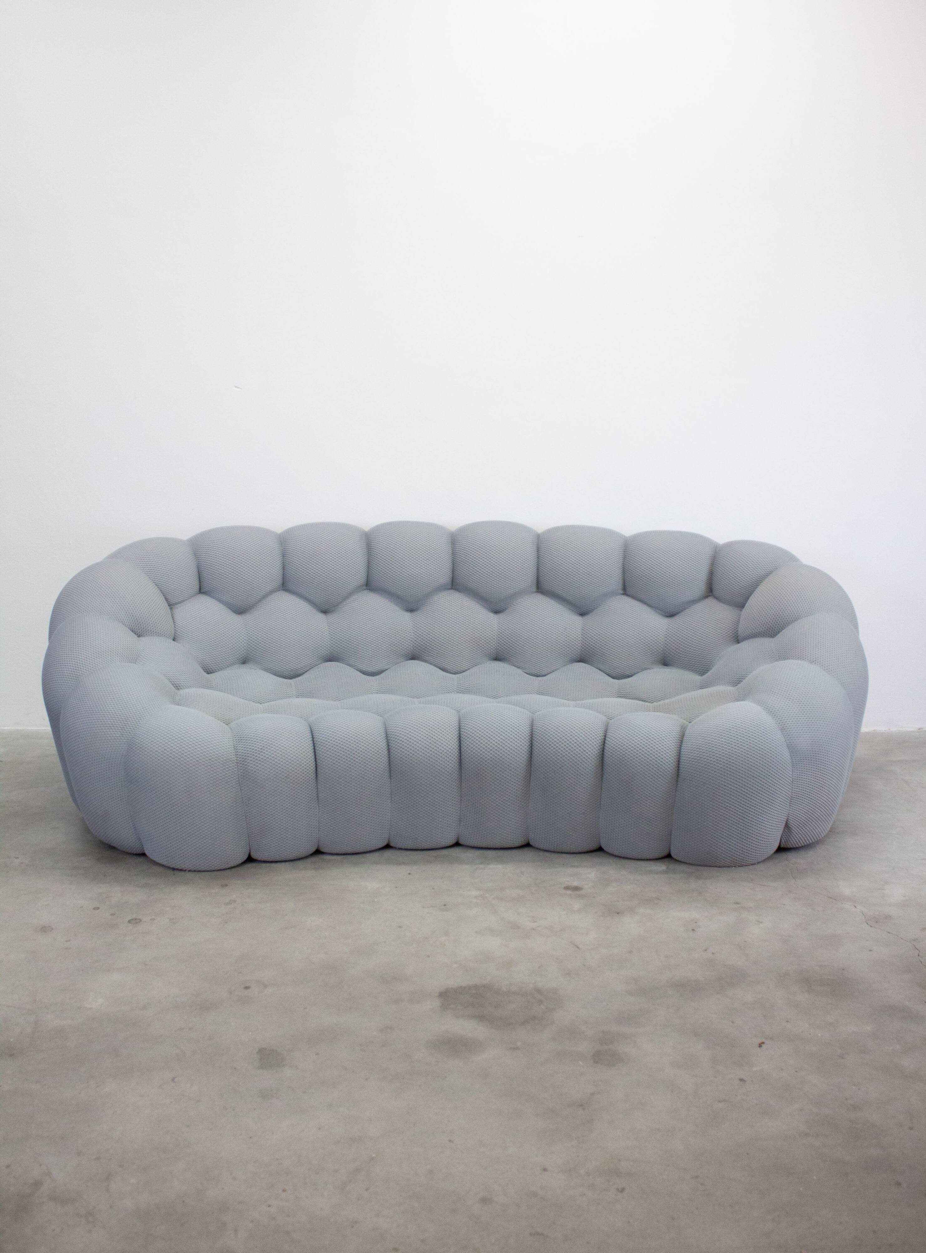 Roche Bobois Bubble 2 Cuved 3/4-Seat Sofa by Sacha Lakic (Light Grey)