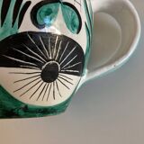 Mid century ceramic pitcher Deruta 1960 Umbria Italy