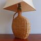 Braided Wicker table lamp