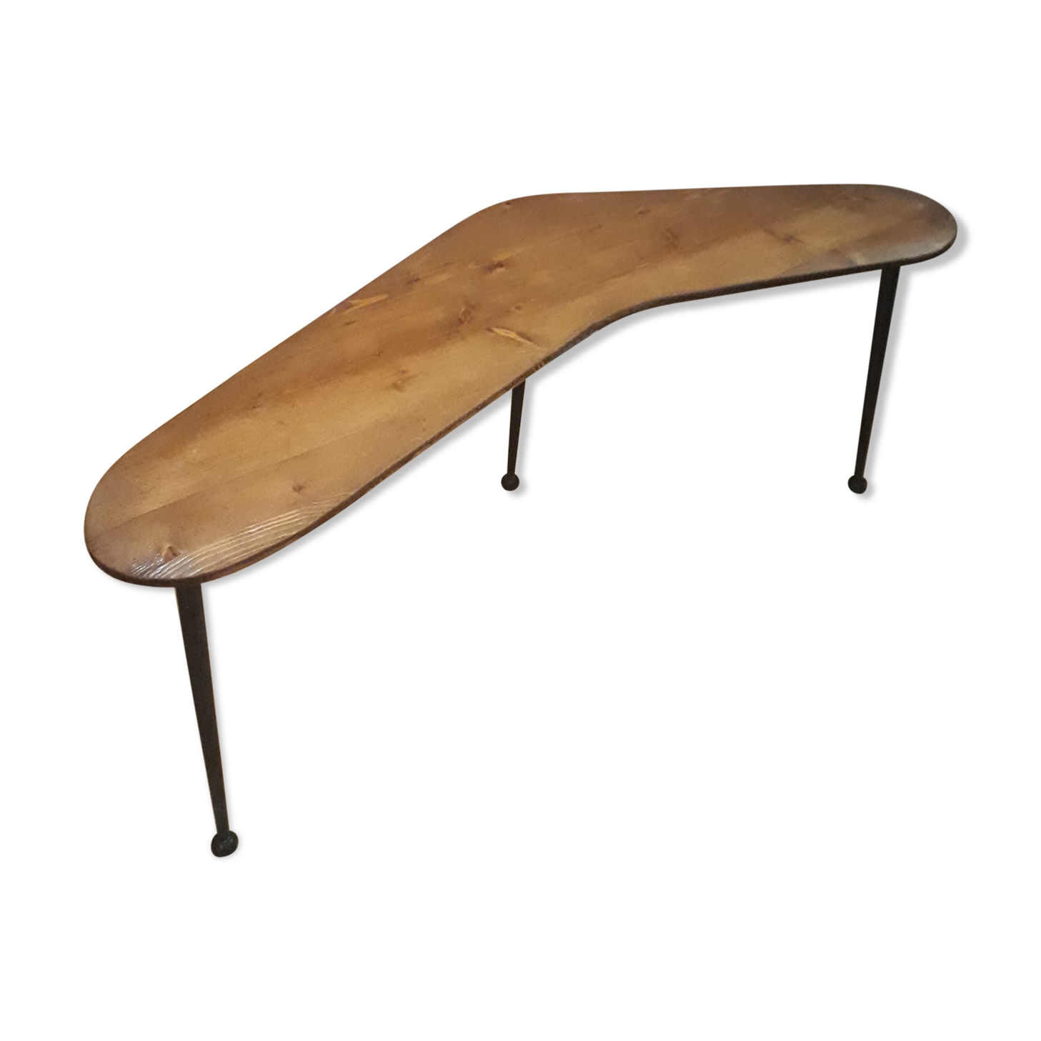 Scandinavian table boomerang , 1950 has 70 feet compass a ball 105xh47x27