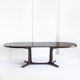 Vintage elm wood table with two extensions, France 1970