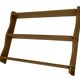 Étagère murale vintage en bois massif avec 3 étagères Étagère en chêne des années 70