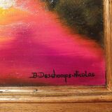 Sunset signed B Deschamps Nicolas Painting