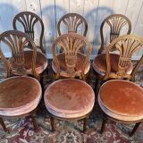 Set of 6 Louis XVI oak “Montgolfière” chairs