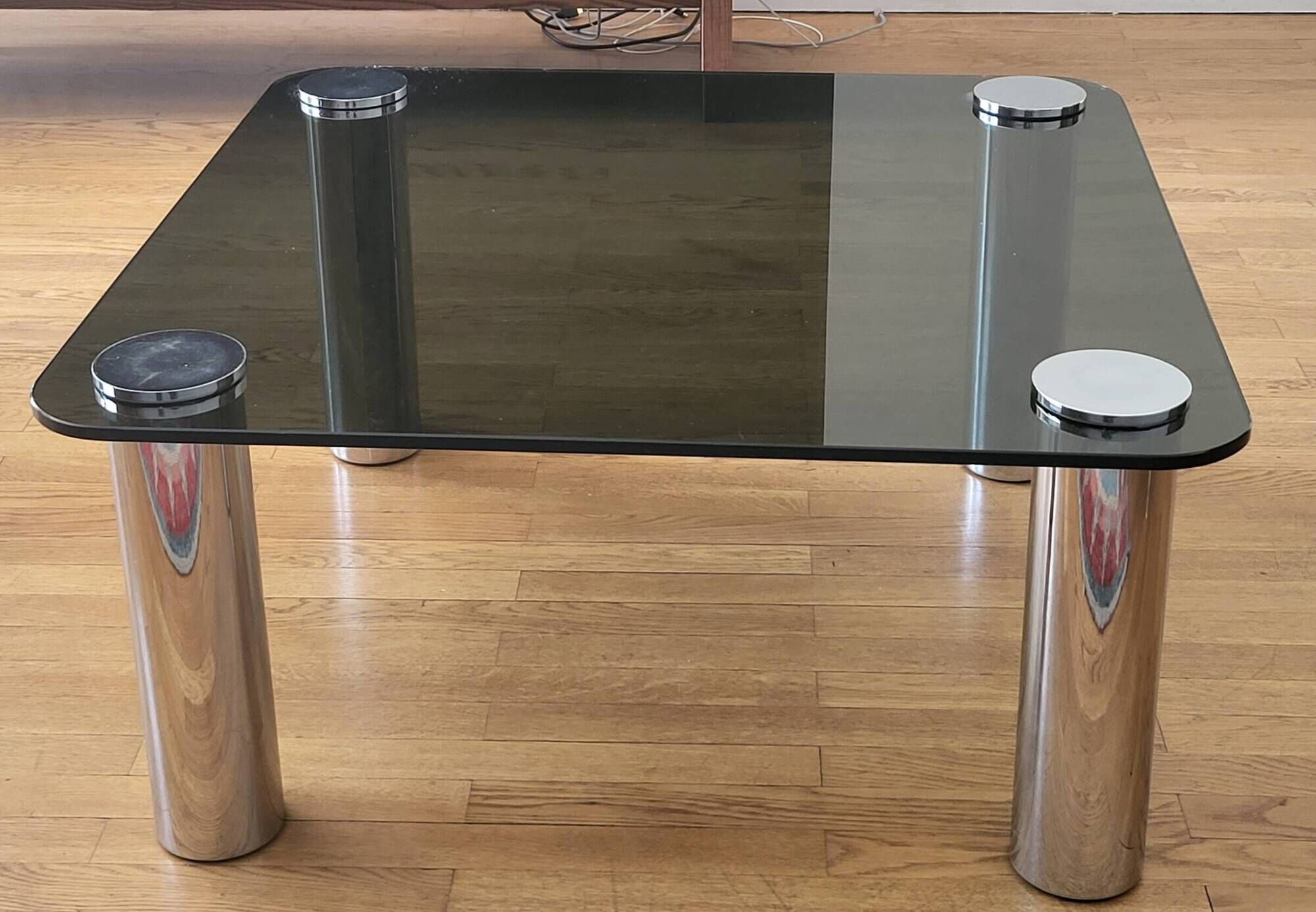 Marco Zanuso Coffee Table in Stainless Steel by Zanotta Vintage 1970