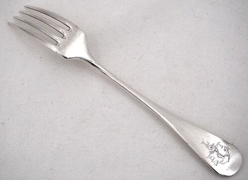 Christofle Baguette marine silver-plated cutlery, 16 dessert forks.