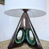 Paire de lampes céramiques forme libre triangle